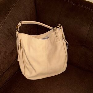 Cream Hobo Bag with Slouchy Design